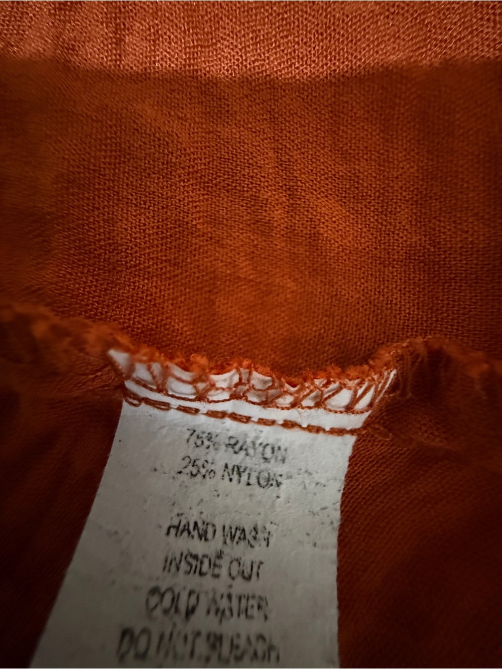 Yushi Burnt Orange Collared Button-Accent Tunic Top. Sz M. - Picture 8 of 8